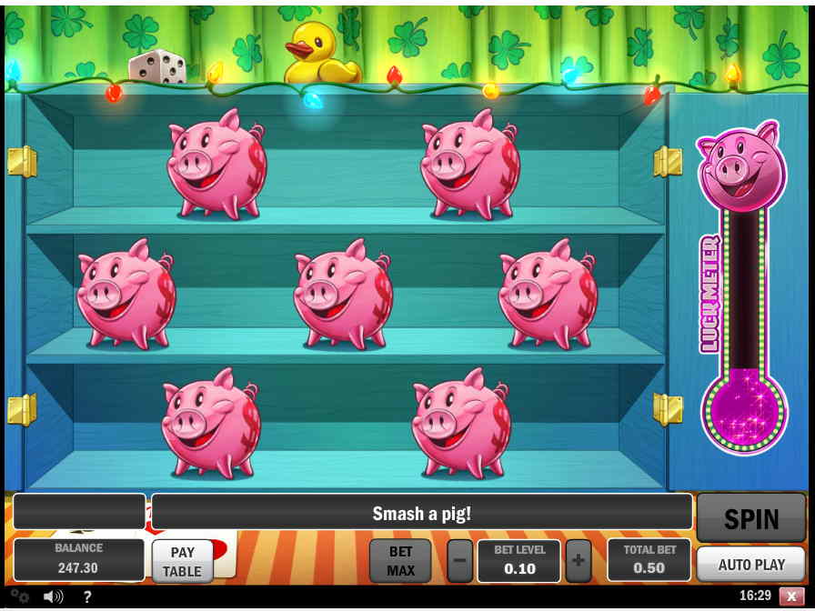 В тематическом раунде нужно разбивать копилки Бонусная игра автомата Свиньи